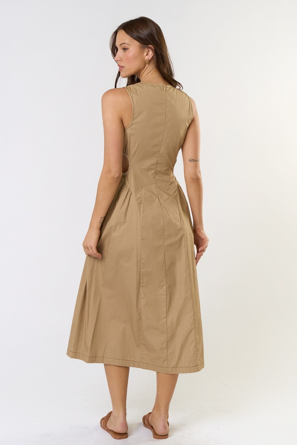 The Florence Cotton Cut Out Midi Dress