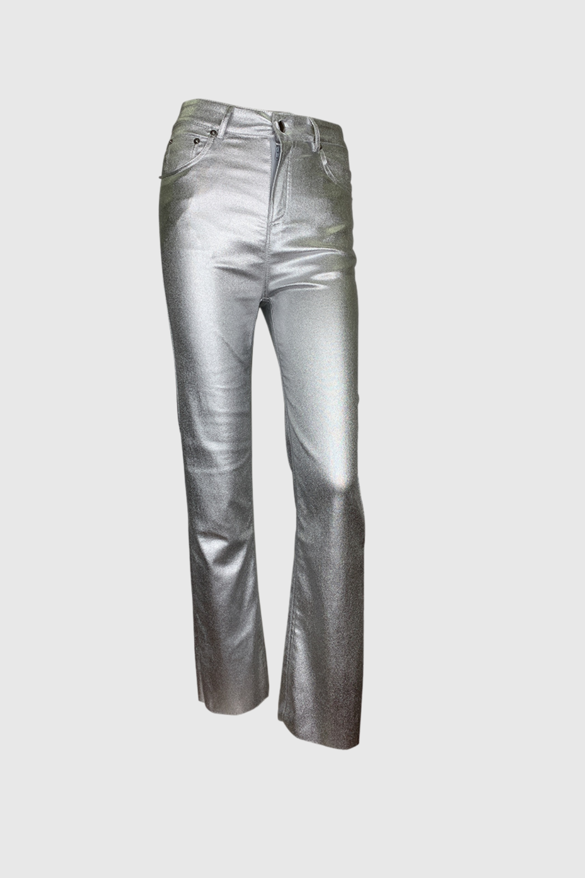 Kshiti Metallic Pants In Silver