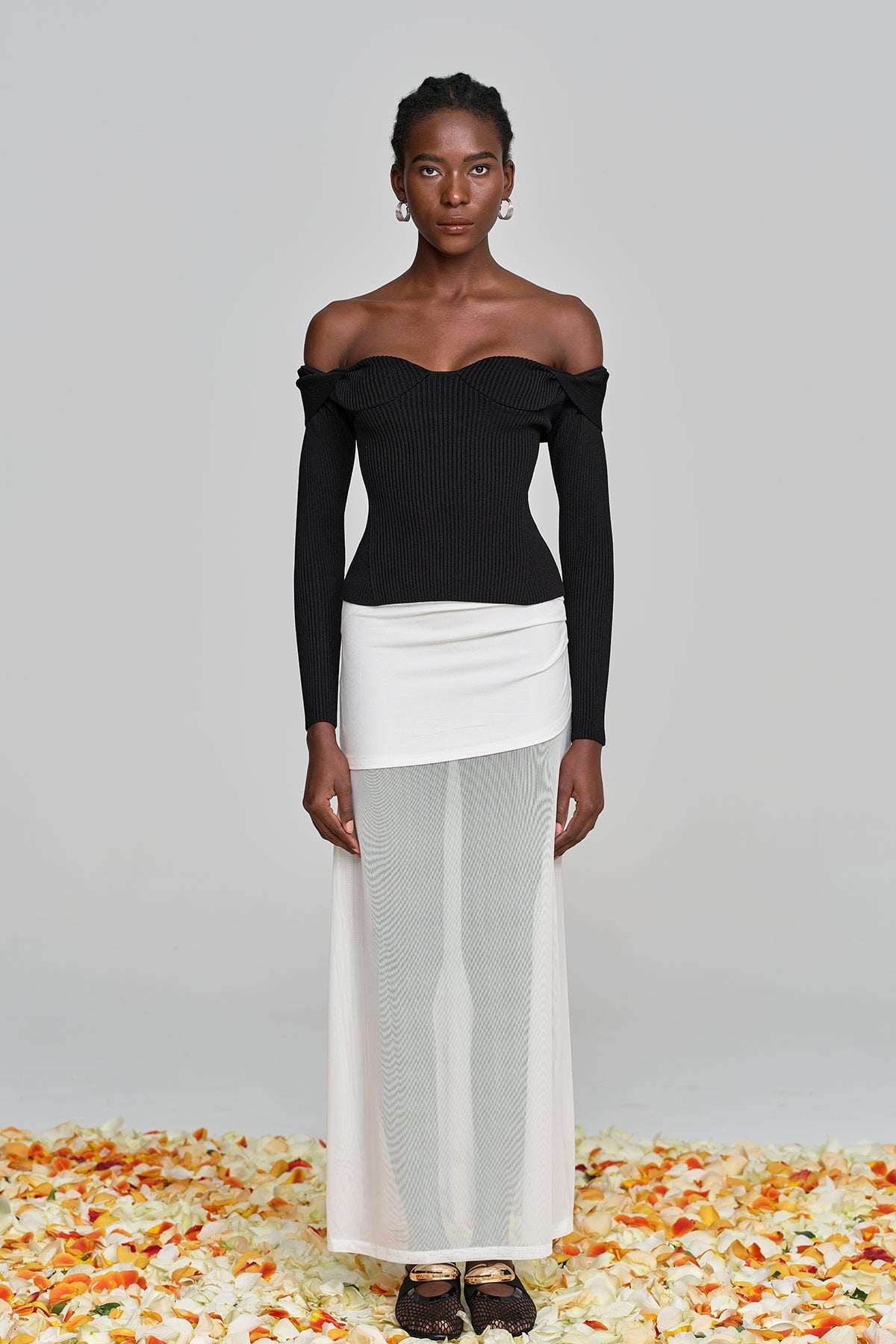 Amilcare Mesh Ruch Skirt
