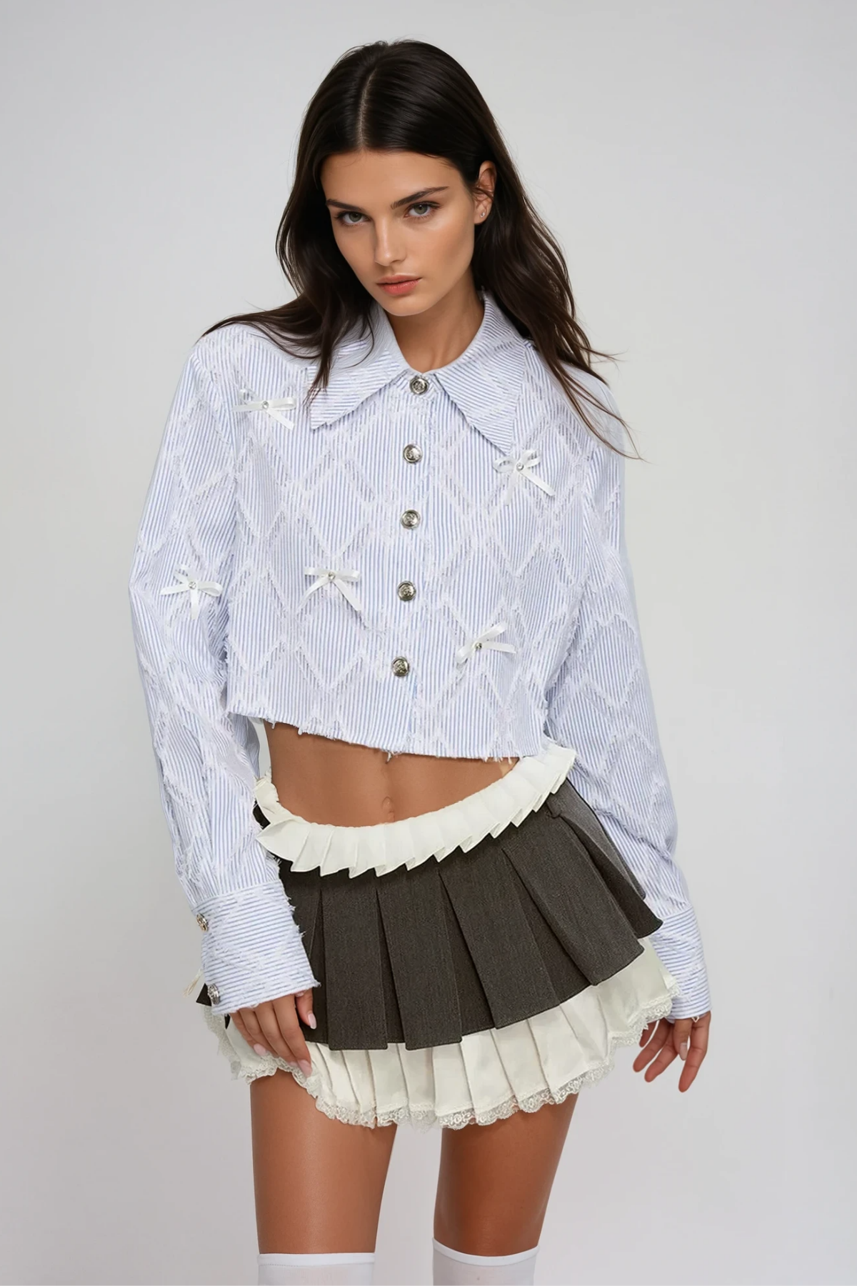 Anomie Ruffle Deconstruct Skirt