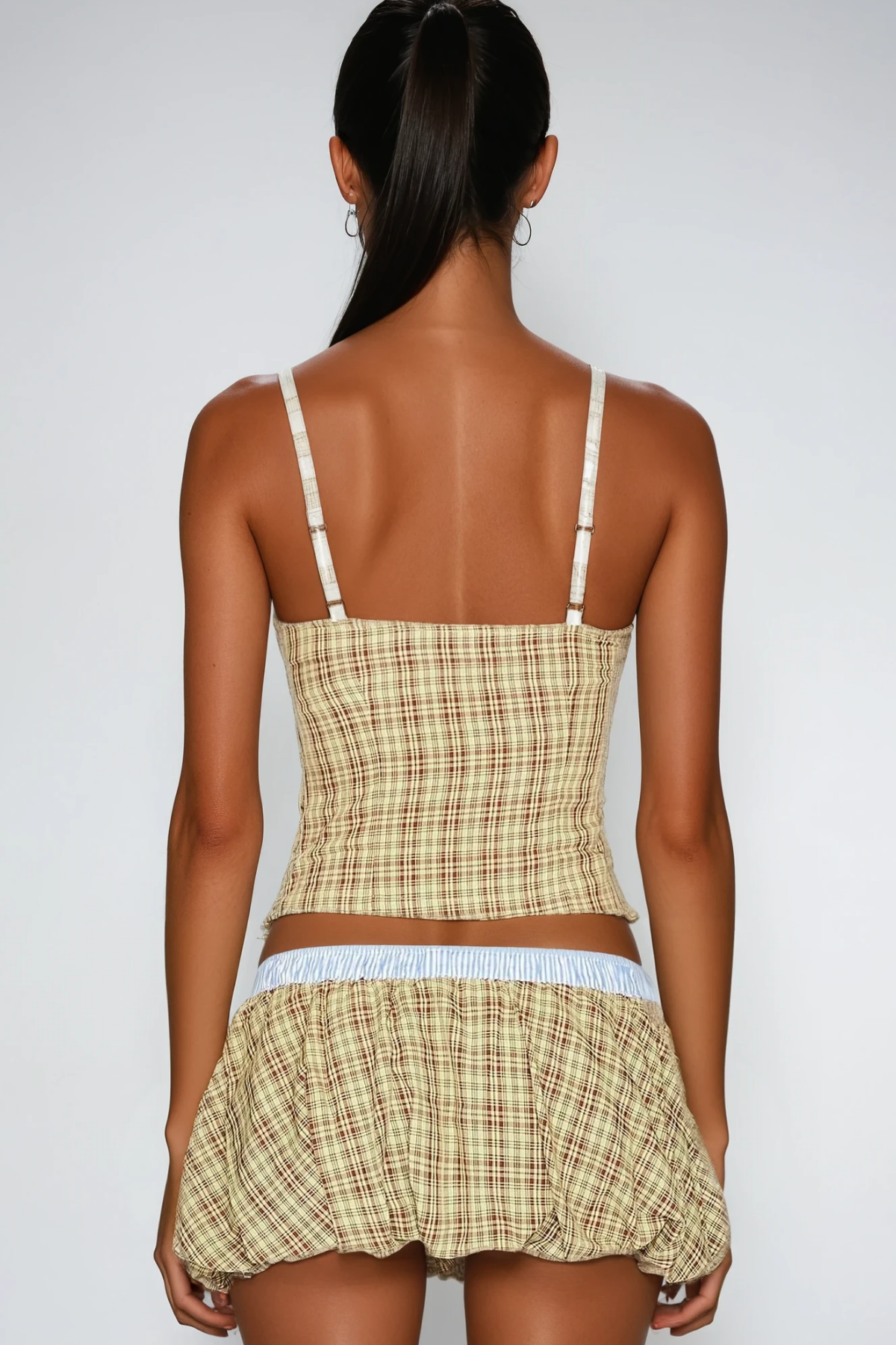 Basu Stripe Spaghetti Skirt Set