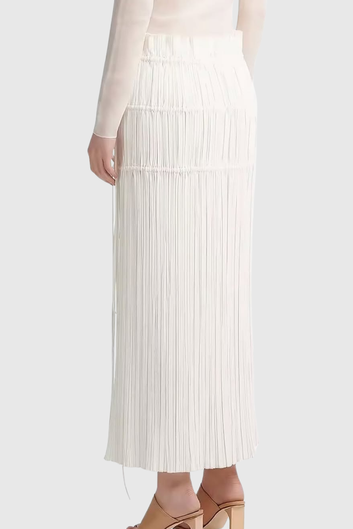 Becki Ruch Drawstring Split Midi Skirt
