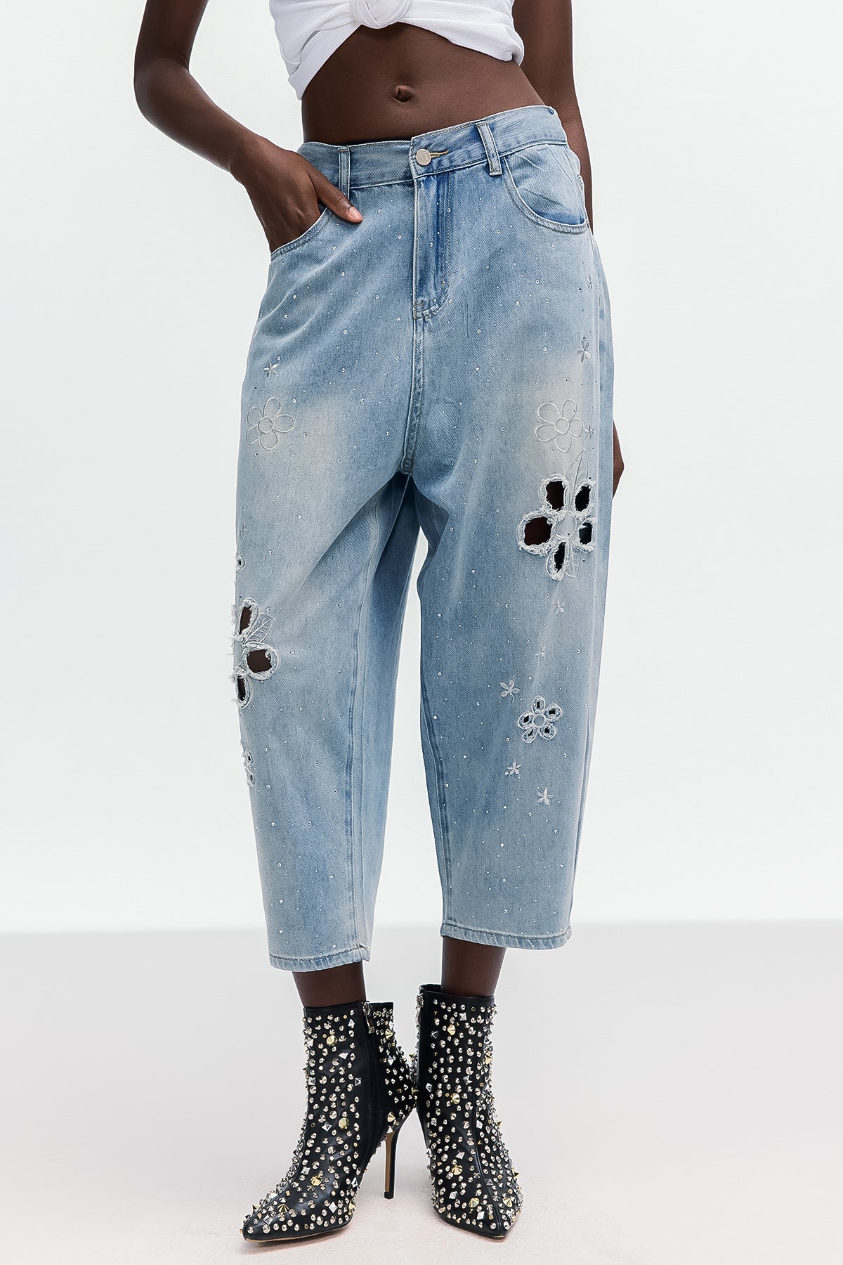 Boitumelo Flower Cutout Jeans