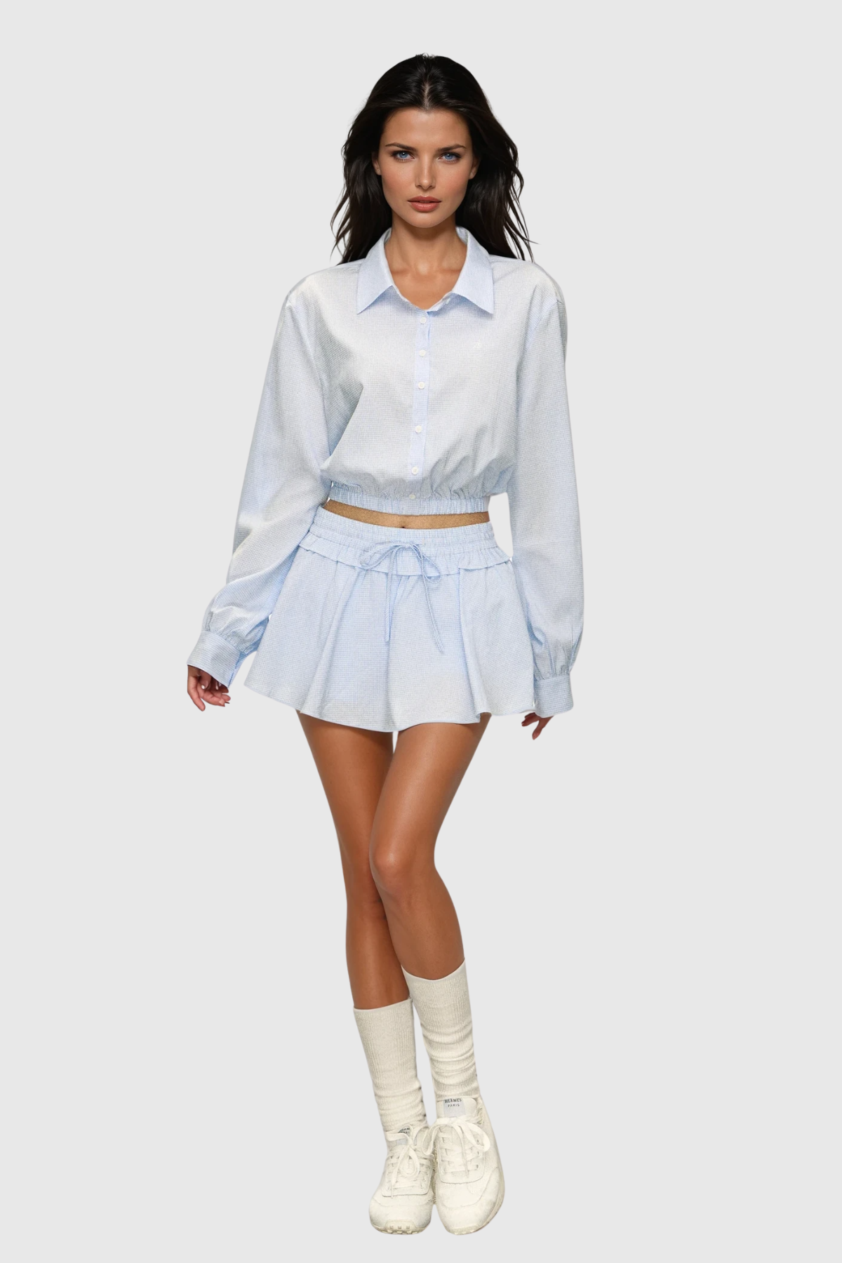 Cadfael Stripe Shirt Skirt Set
