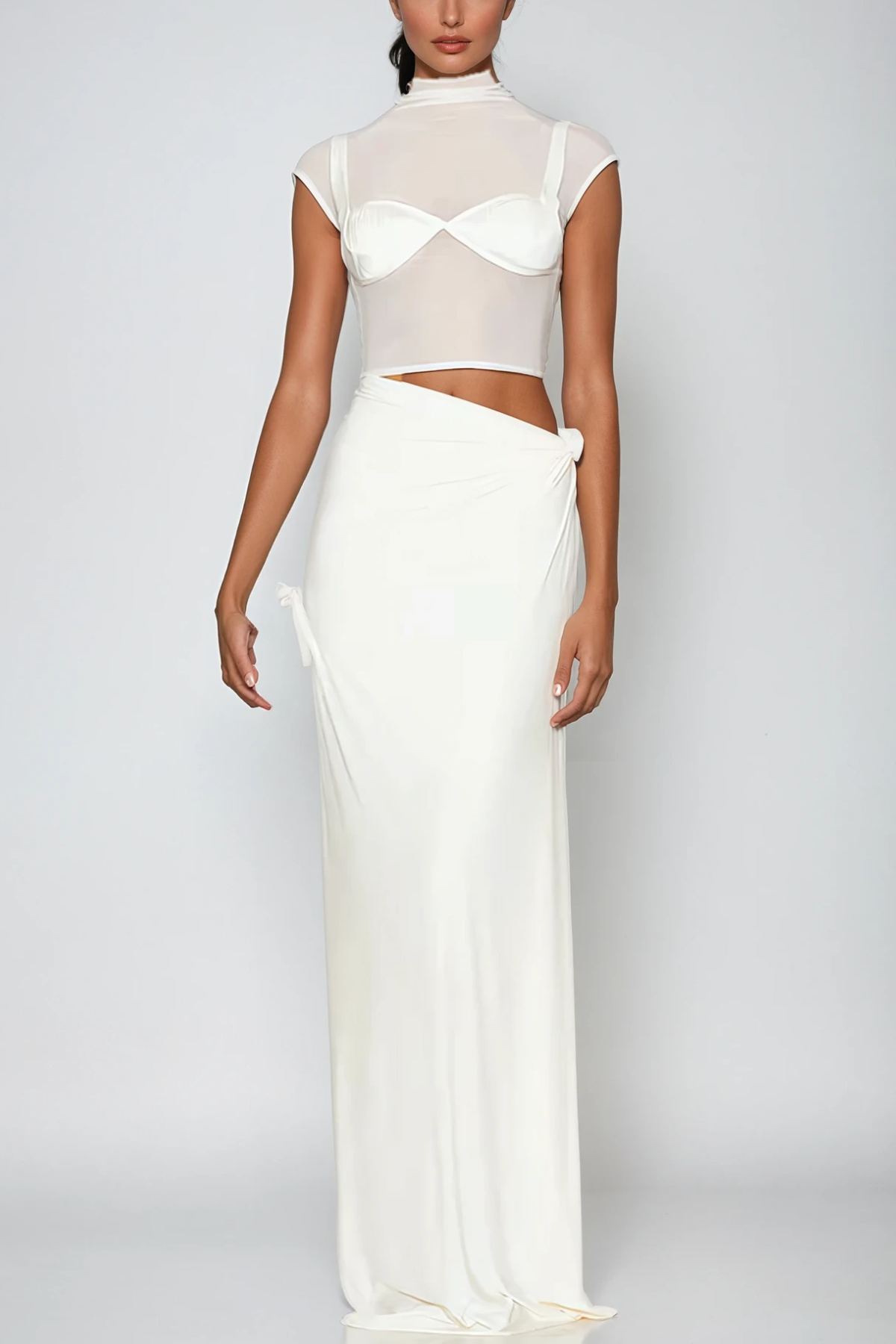 Carmelita Ruch Mesh Skirt Set