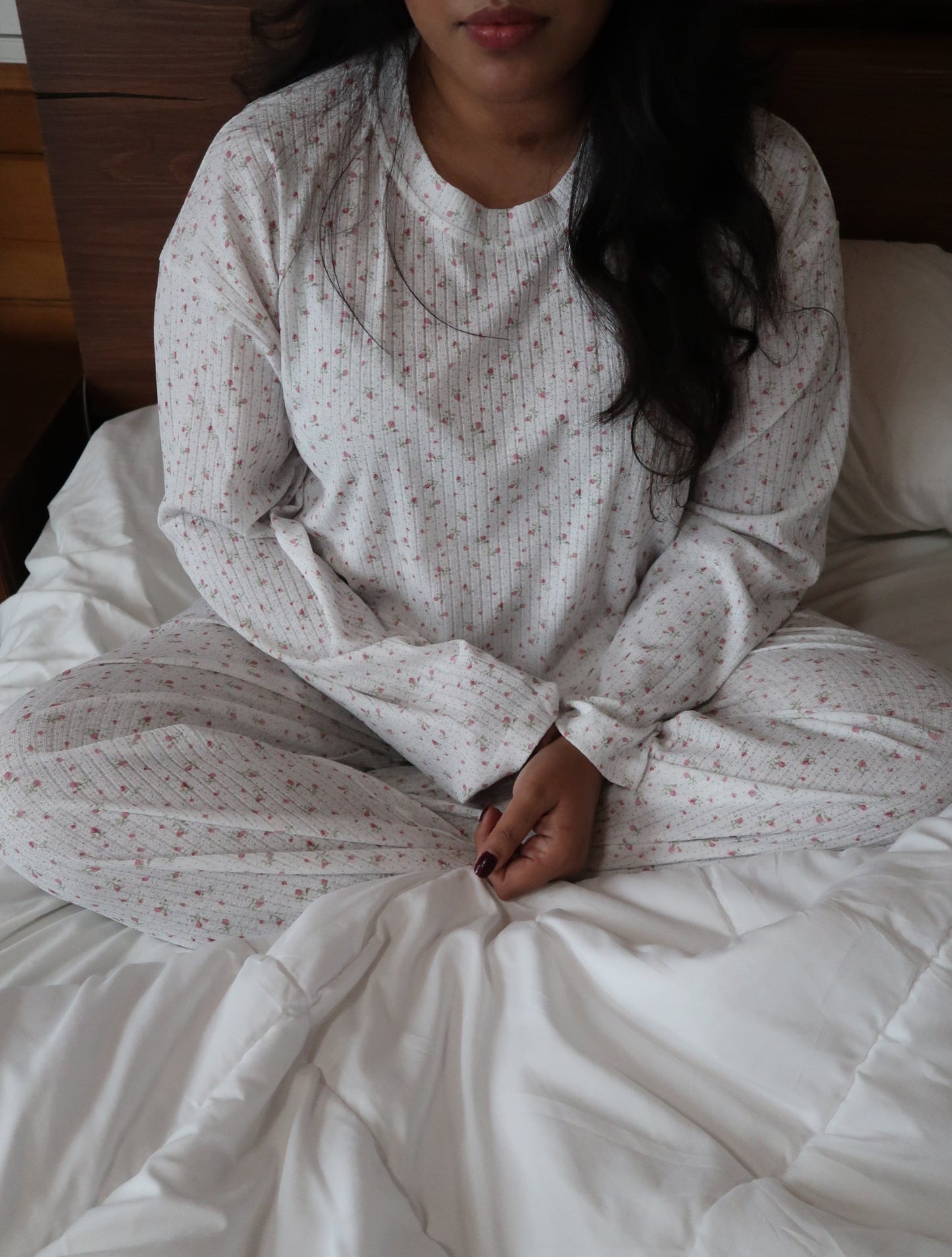 Sunkissed Coconut White Floral Pajama Pants
