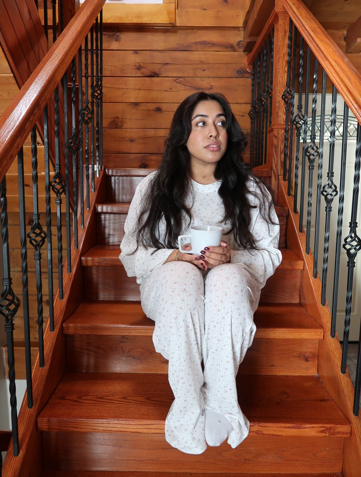 Sunkissed Coconut White Floral Pajama Pants