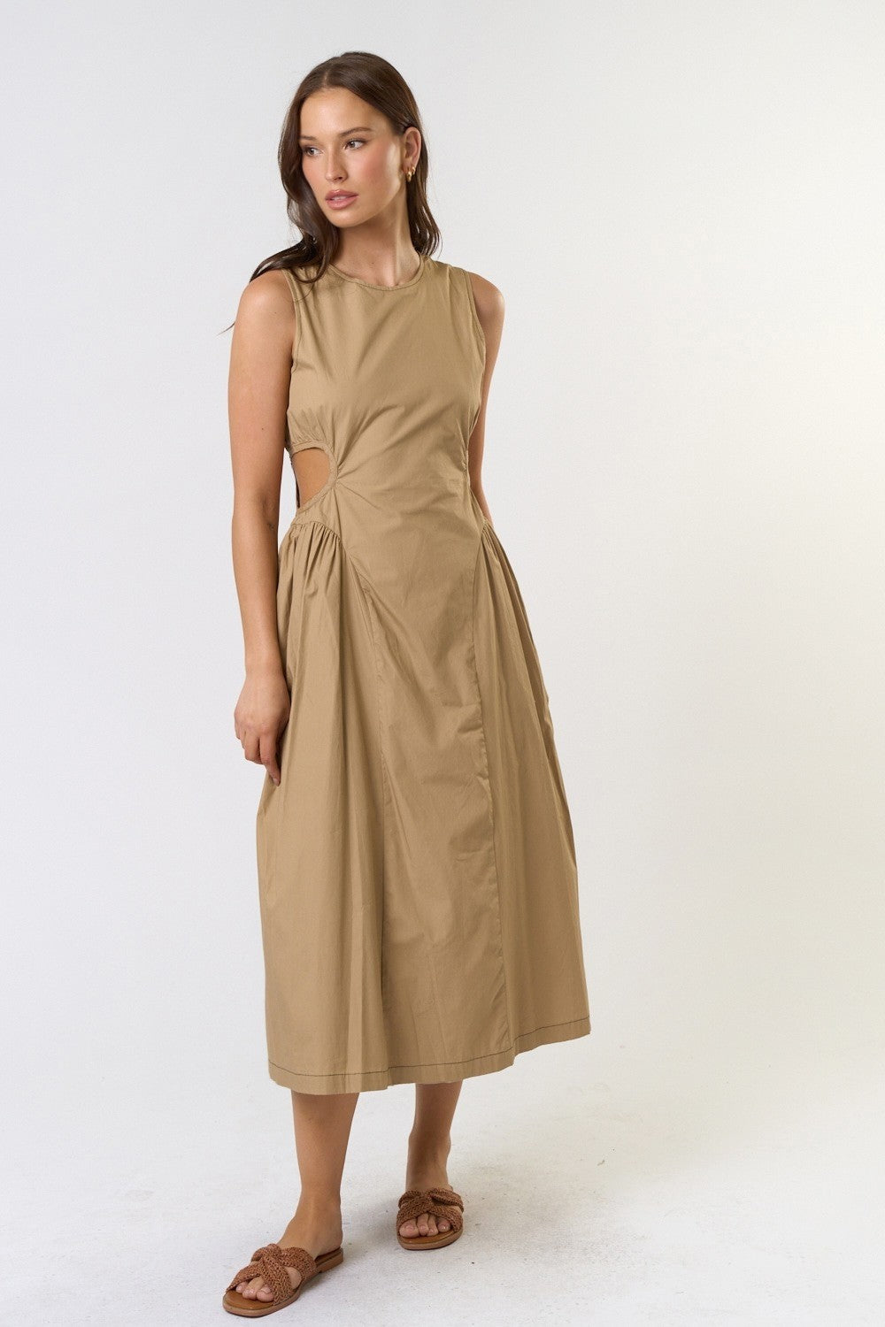 The Florence Cotton Cut Out Midi Dress