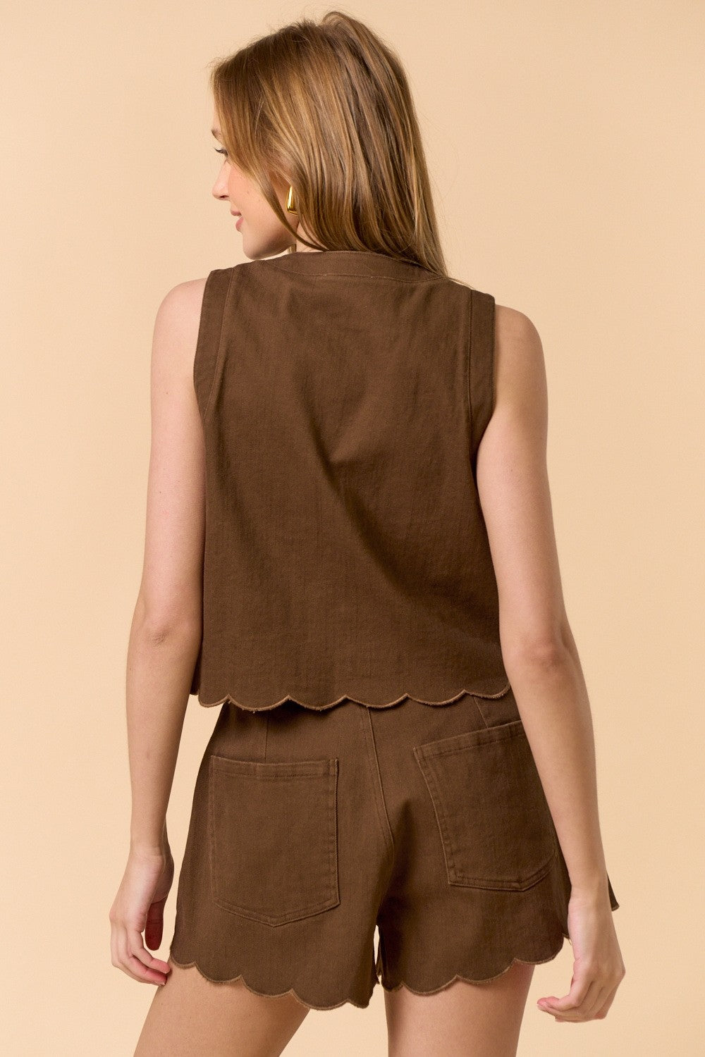 Sierra Embroidered Scallop Shorts (Part of a set)