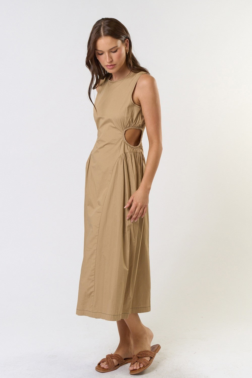 The Florence Cotton Cut Out Midi Dress