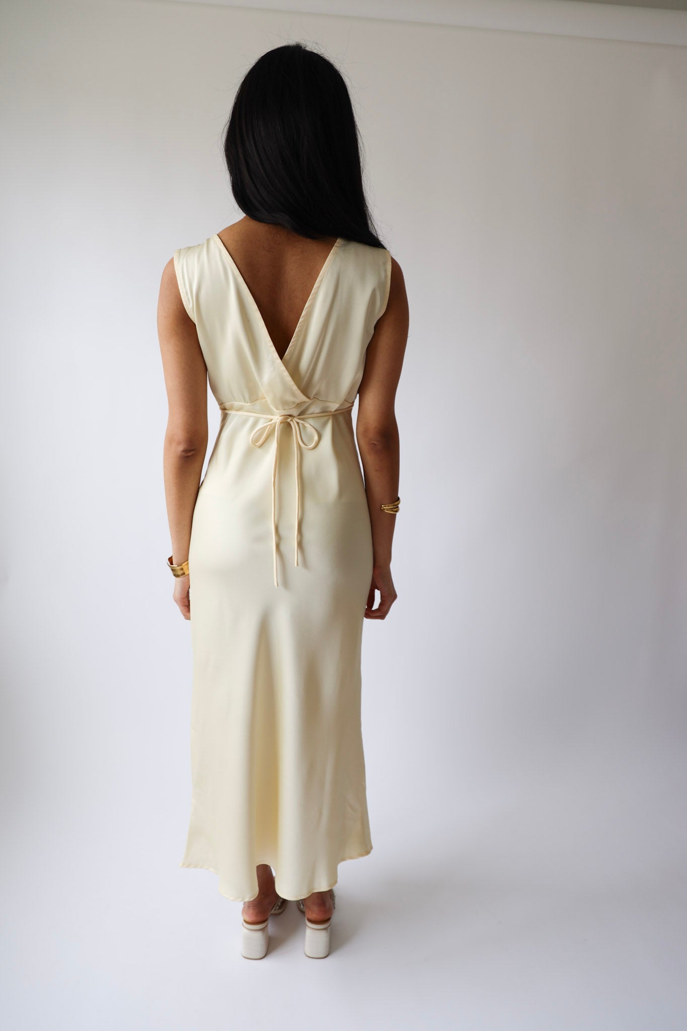 Embroidered Cream Lace Midi