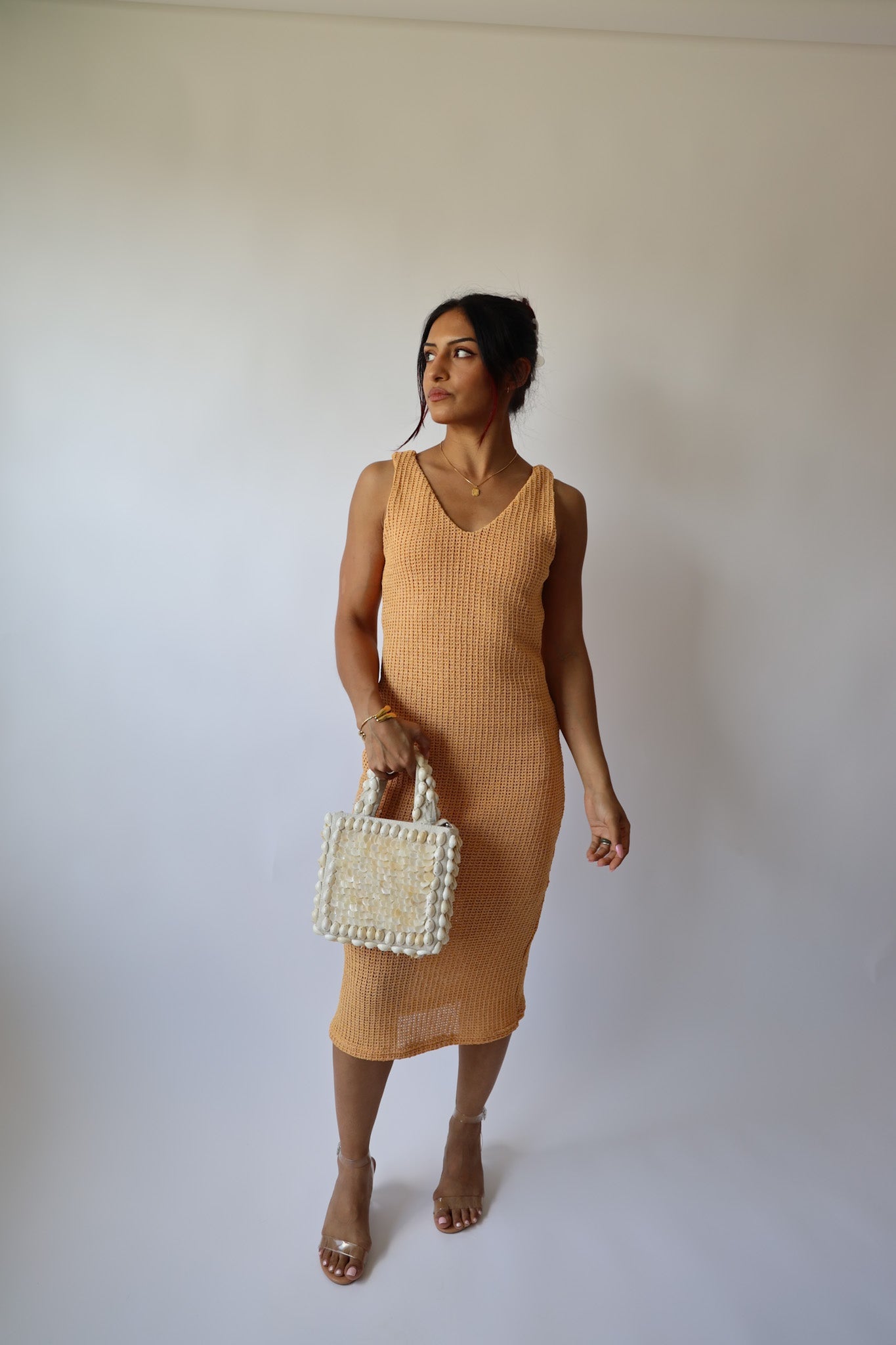 Golden Hour Knit Midi Dress