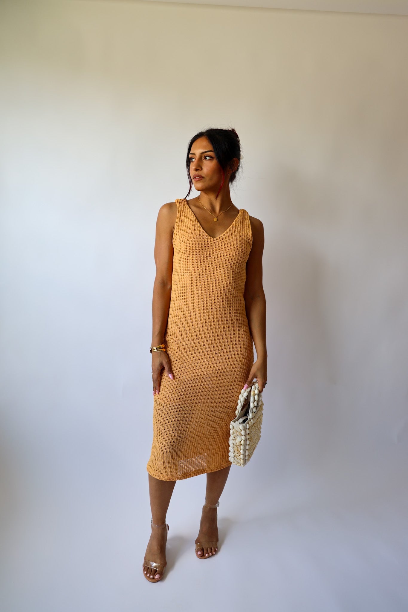 Golden Hour Knit Midi Dress
