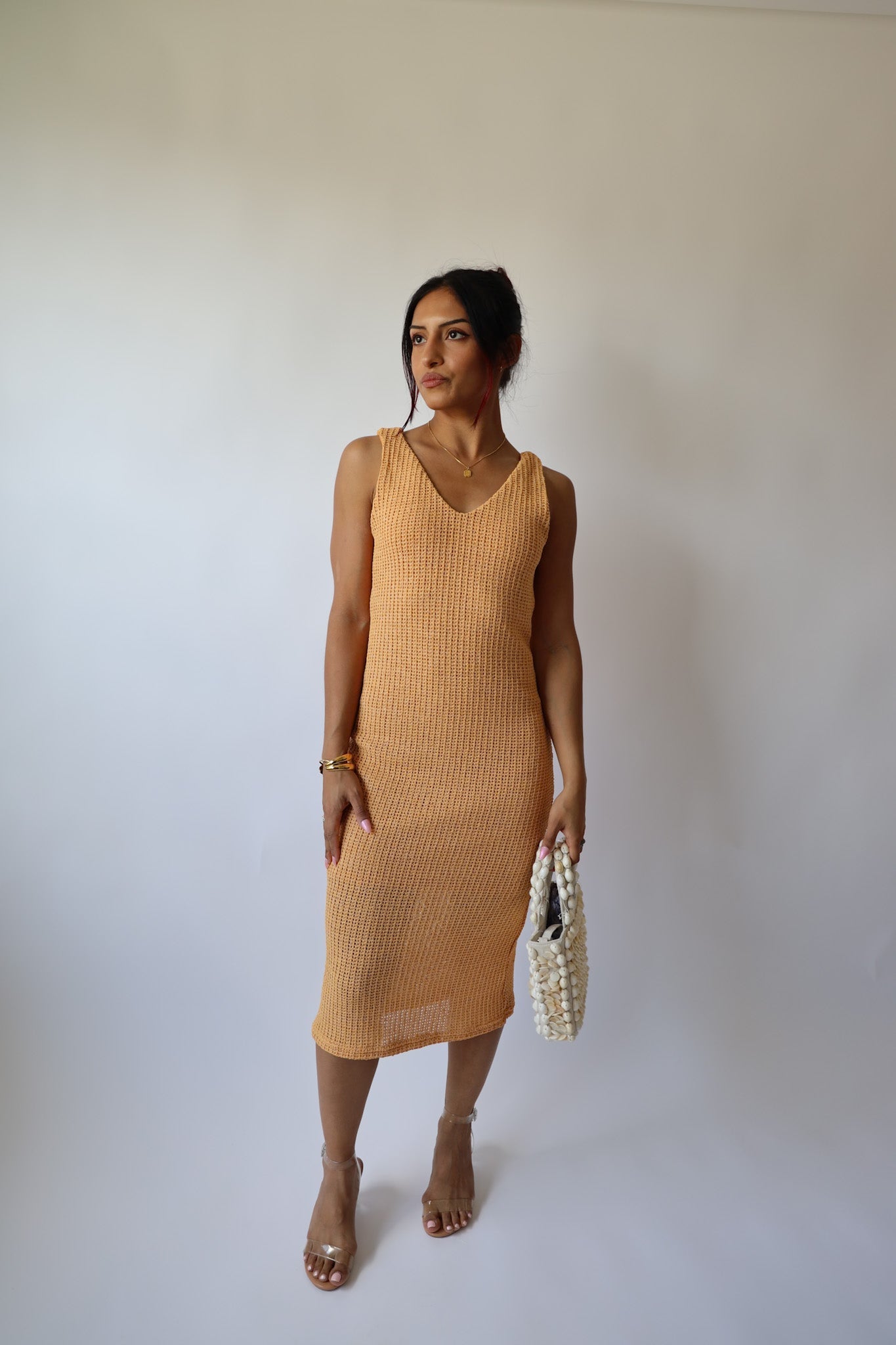 Golden Hour Knit Midi Dress