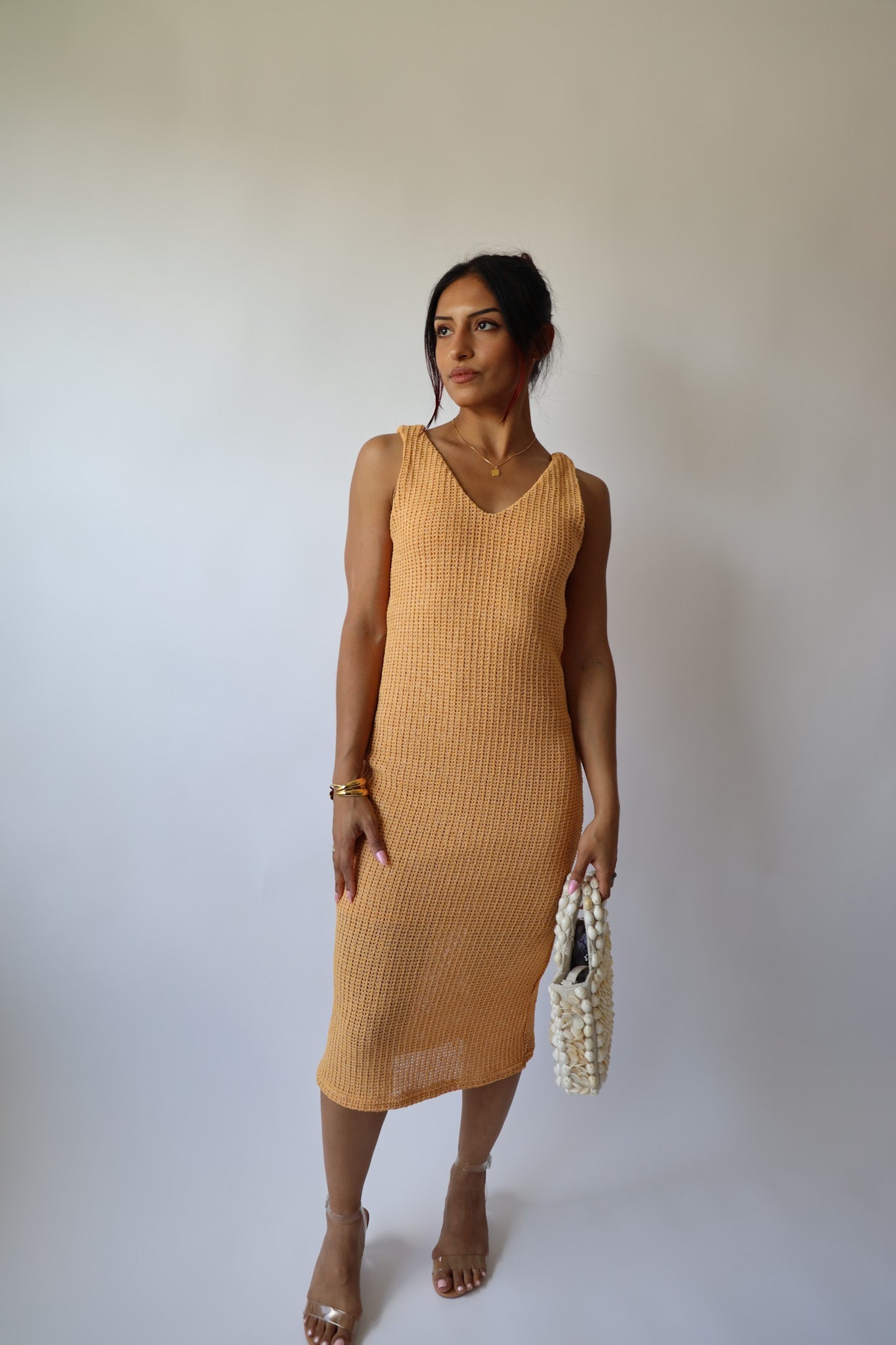 Golden Hour Knit Midi Dress