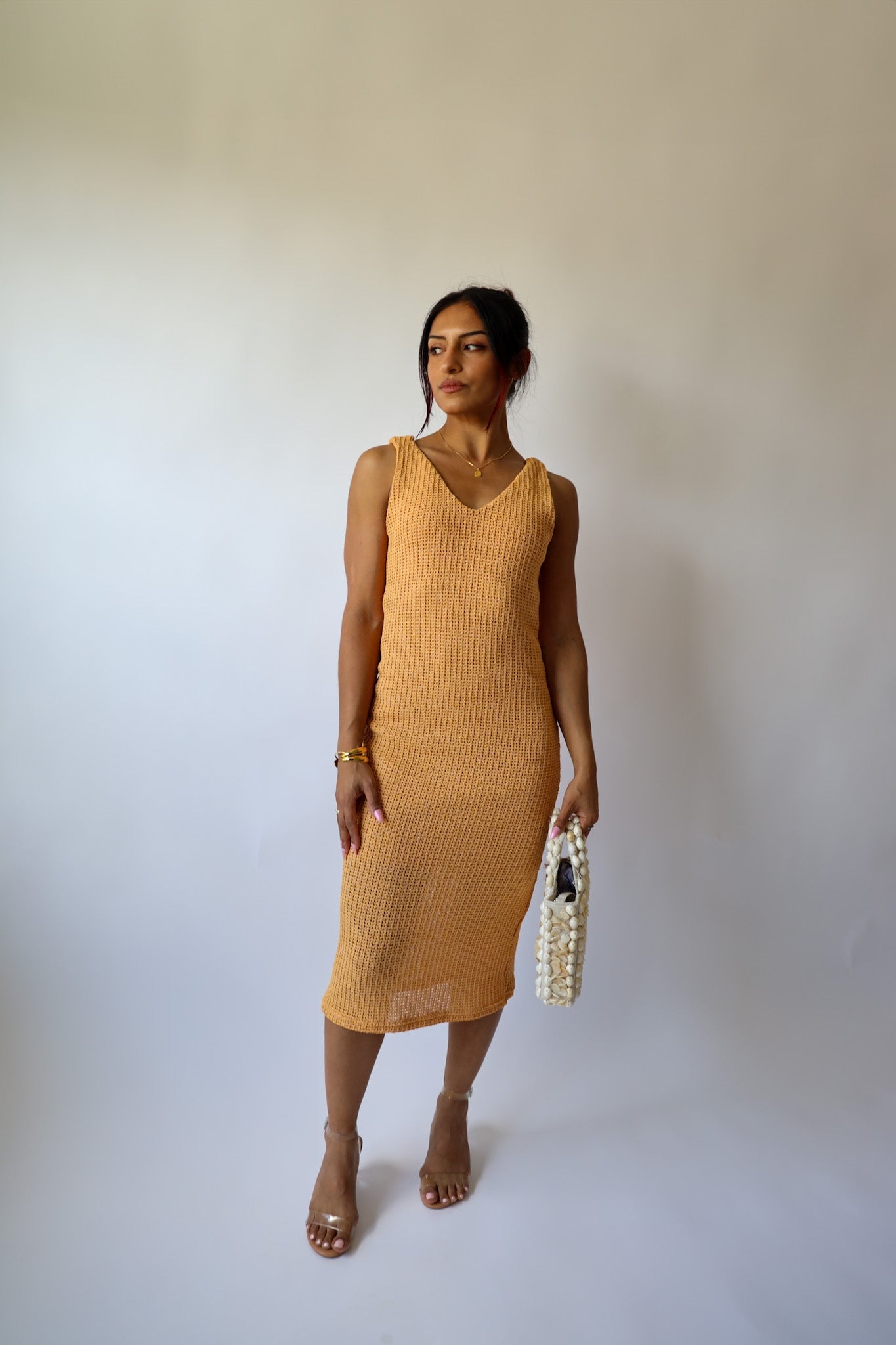 Golden Hour Knit Midi Dress