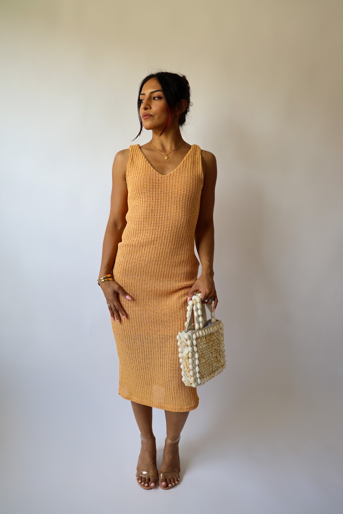 Golden Hour Knit Midi Dress