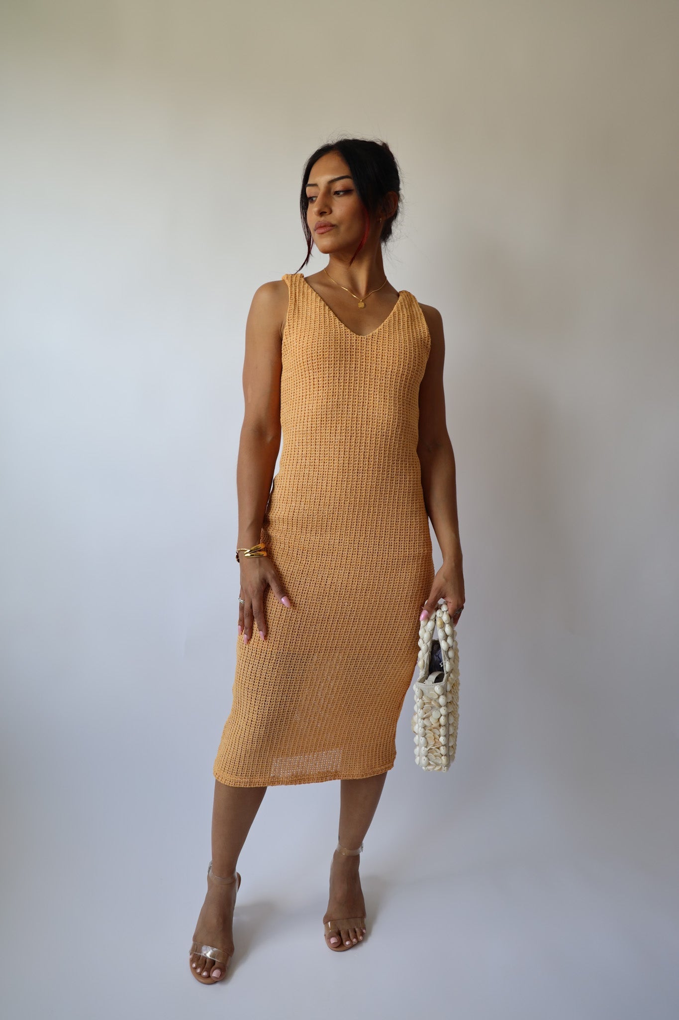 Golden Hour Knit Midi Dress