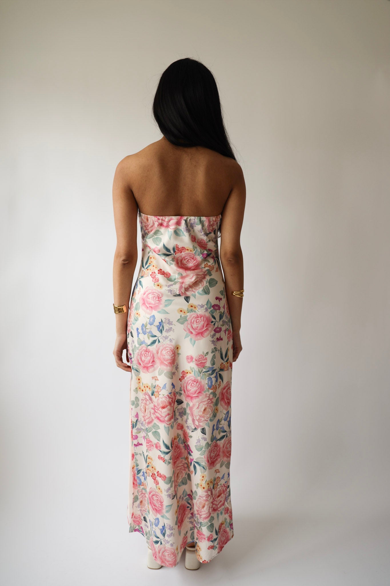 Rosalie Strapless Floral Maxi