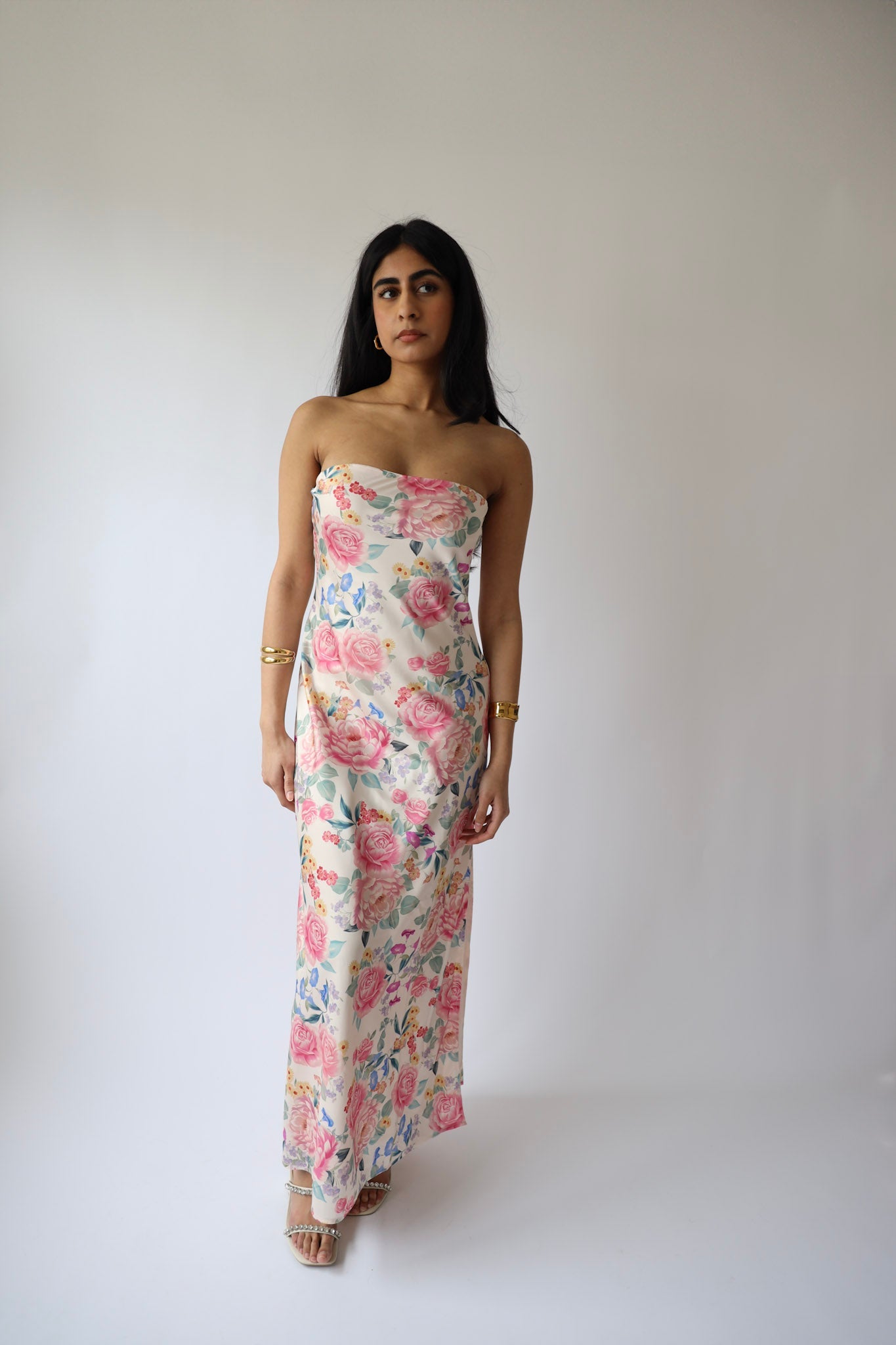 Rosalie Strapless Floral Maxi