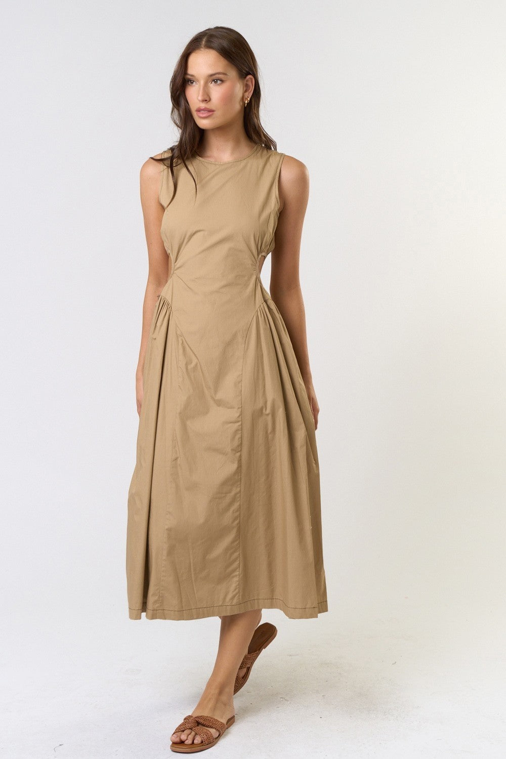 The Florence Cotton Cut Out Midi Dress