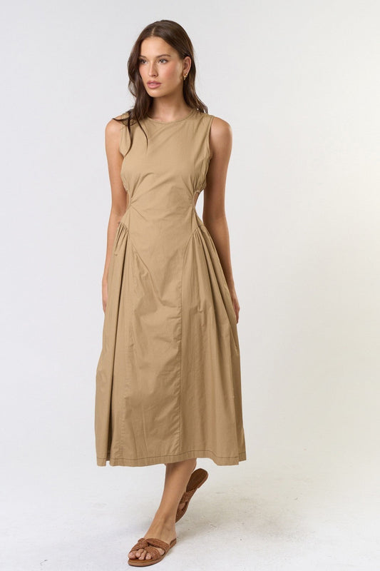 The Florence Cotton Cut Out Midi Dress