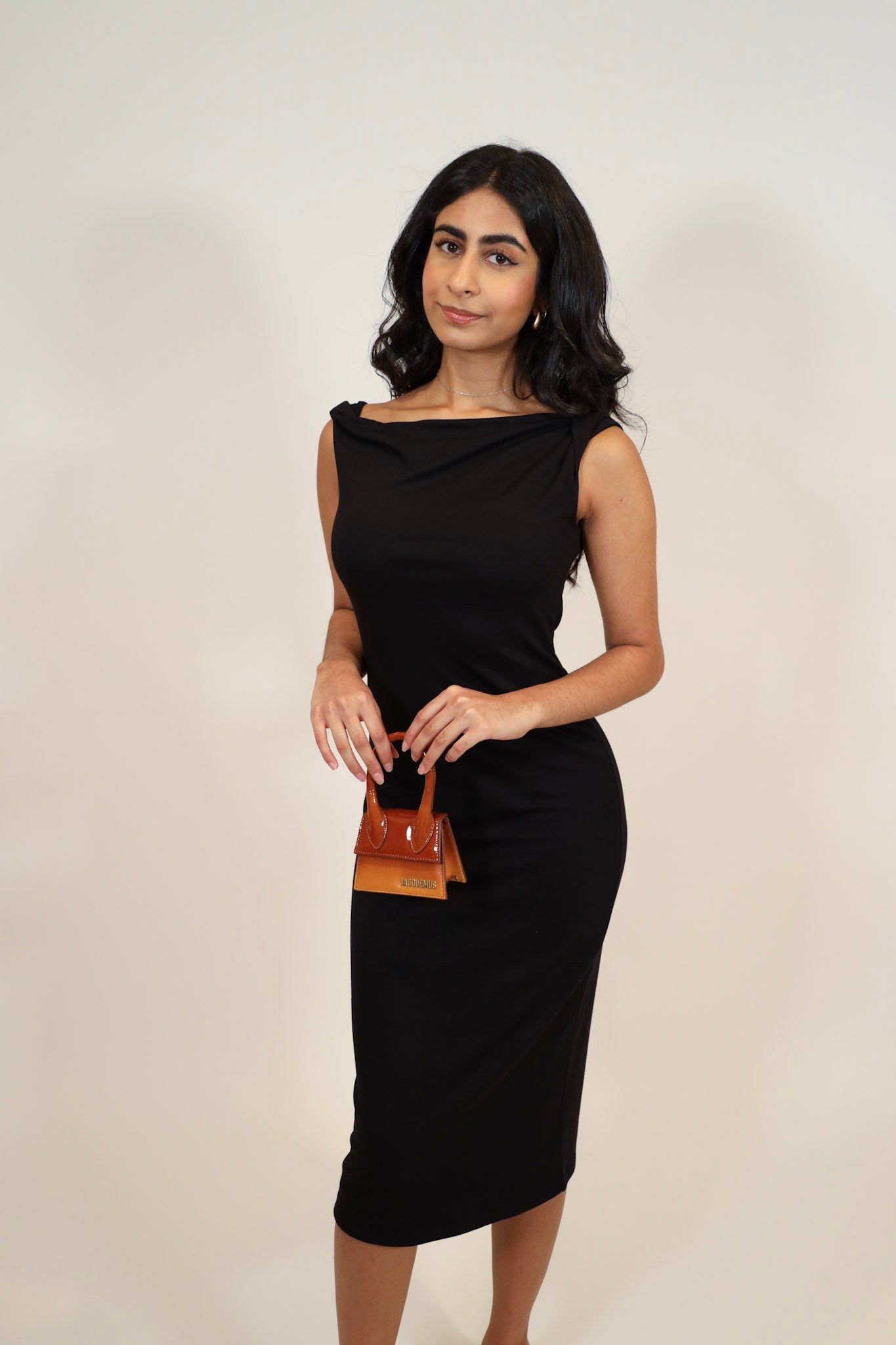 Ira Twist Off Shoulder Midi Dress