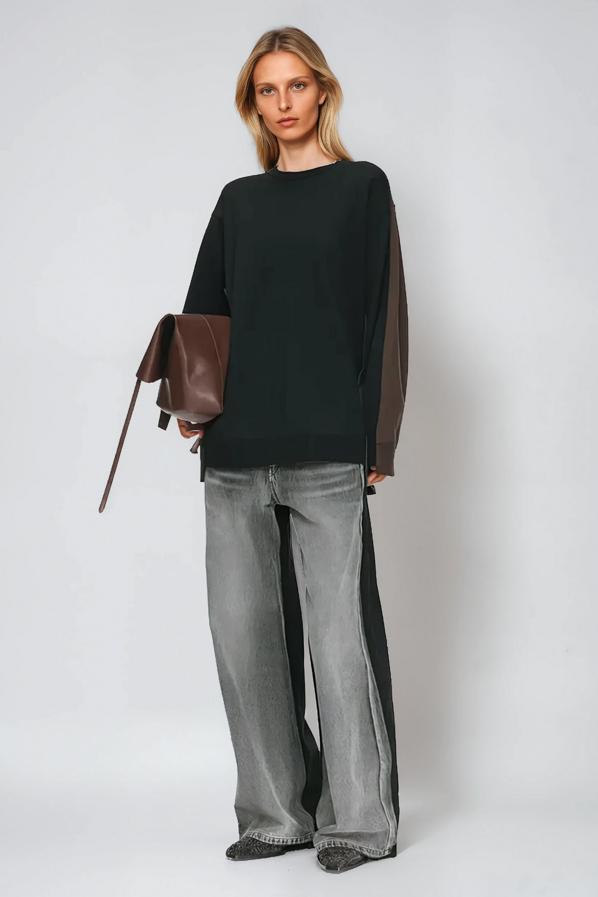Anane Deconstruct Wide Jeans In Black
