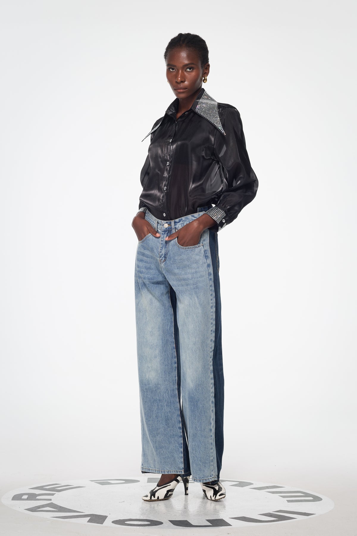 Anane Deconstruct Wide Jeans In Blue