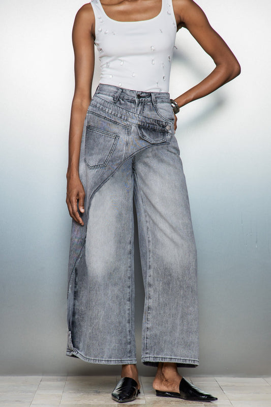 Ansgar Deconstruct Asymmetric Fringe Jeans