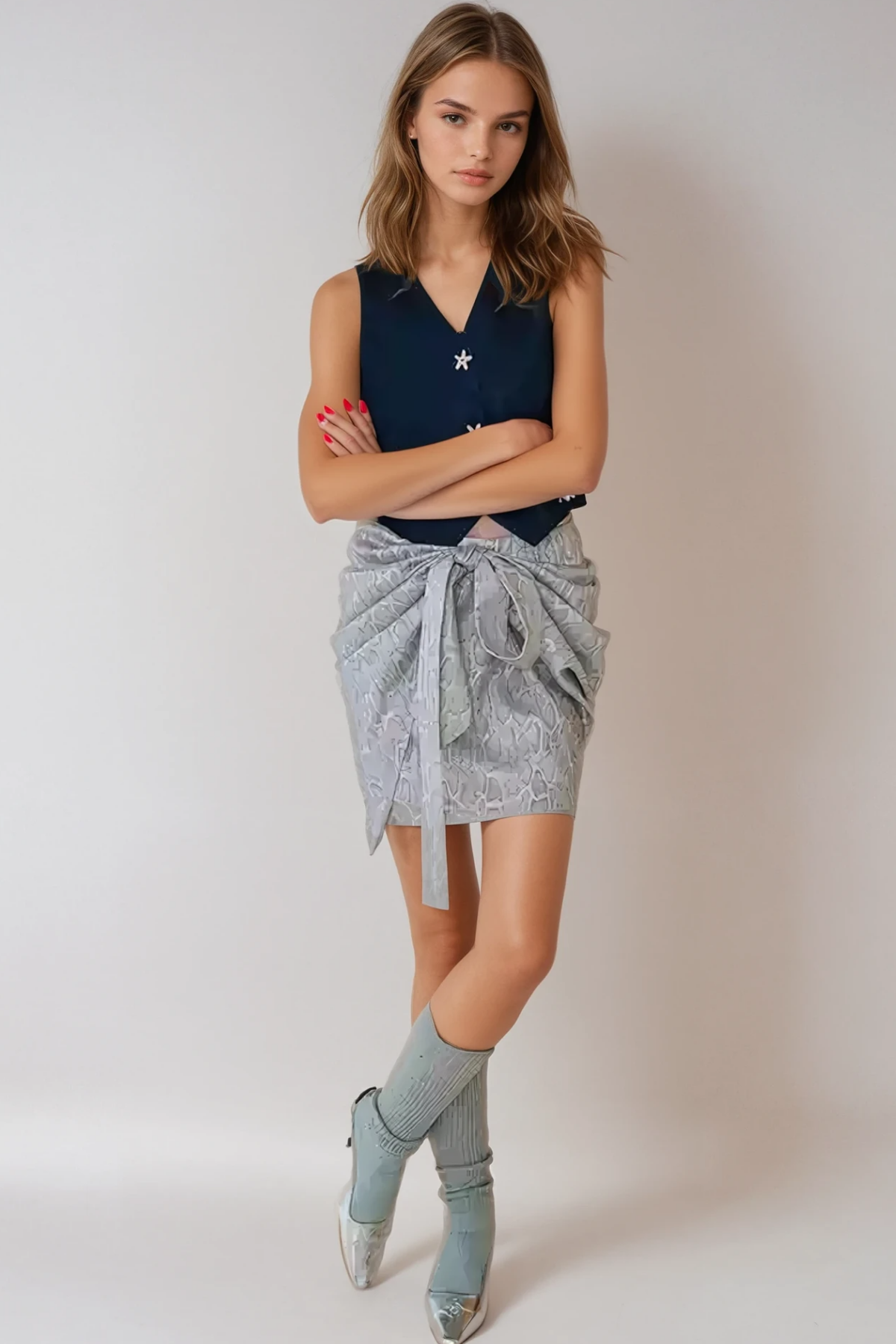 Bjarki Python Pattern Ruch Mini Skirt