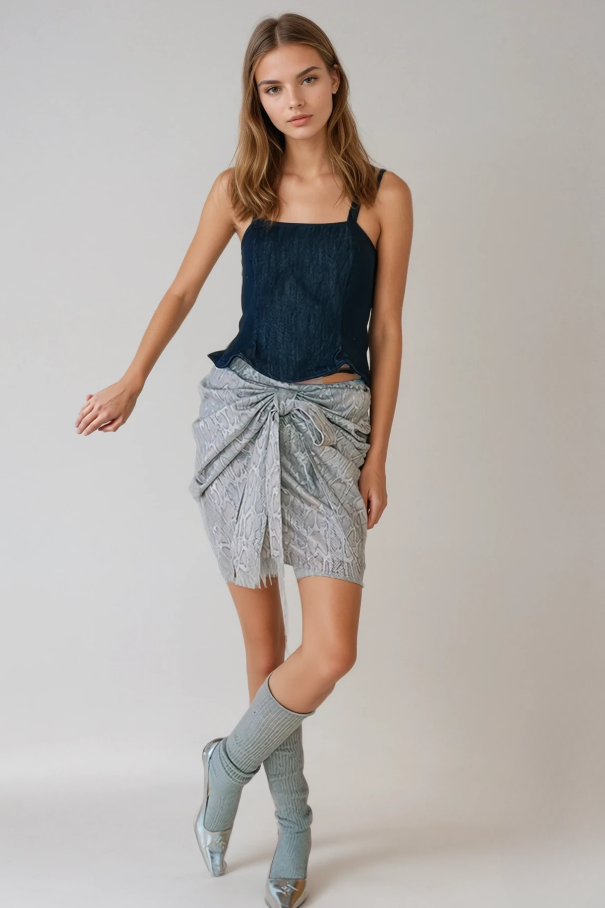 Bjarki Python Pattern Ruch Mini Skirt