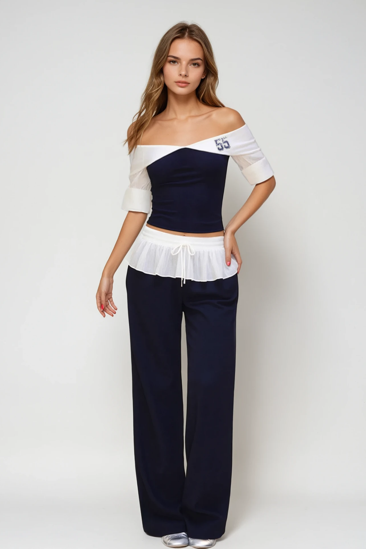 Bjarne Off Shoulder Pants Set