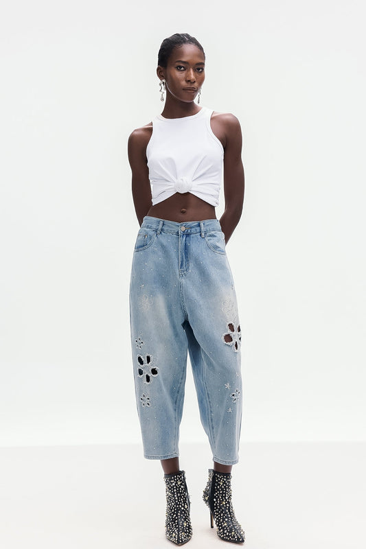 Boitumelo Flower Cutout Jeans
