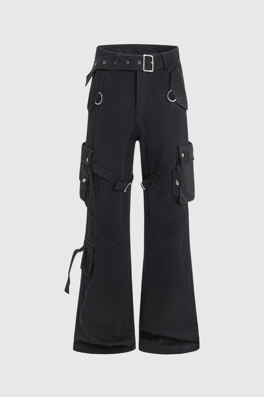 Braeden Pocket Cargo Jeans In Black