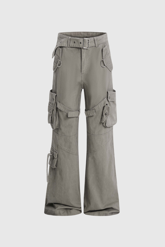 Braeden Pocket Cargo Jeans In Grey