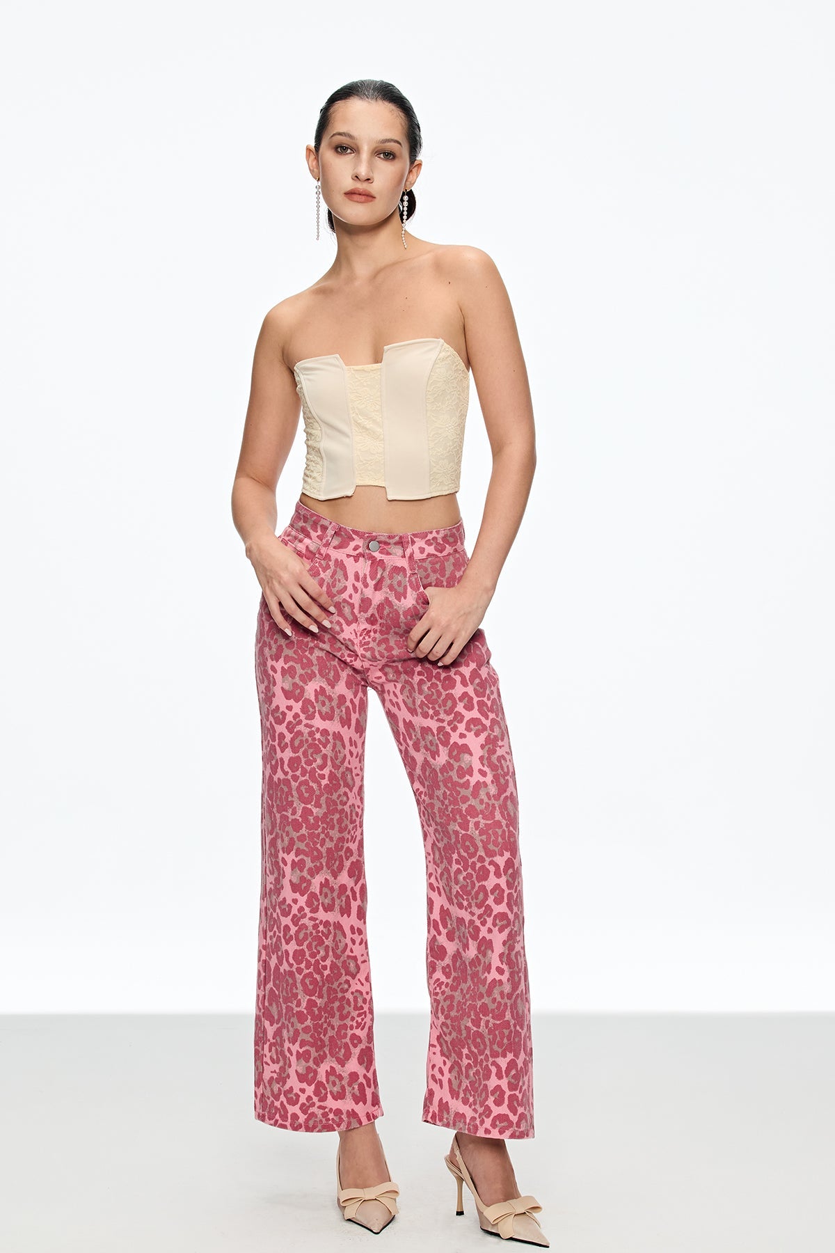 Cahal Leopard Jeans