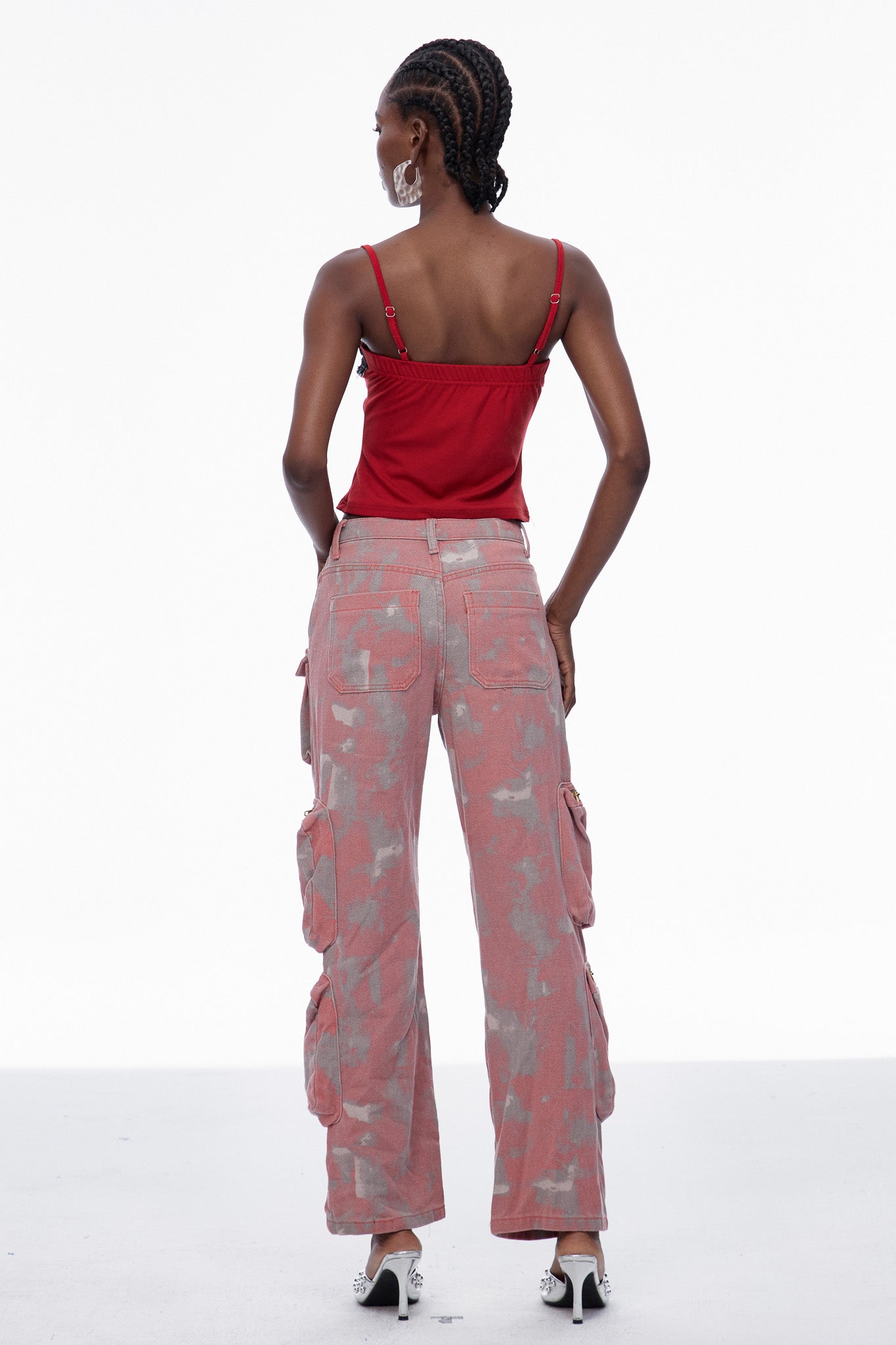Caridad Print Bleached Cargo Jeans