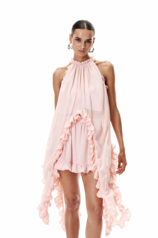 Cleone Sleeveless Ruffle Skirt Set