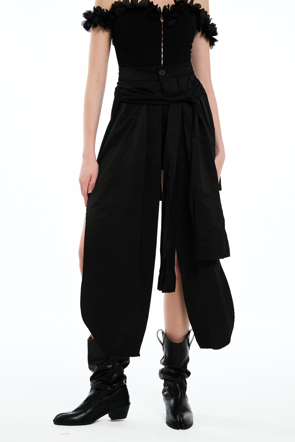 Darcey Asymmetric Fringe Skirt