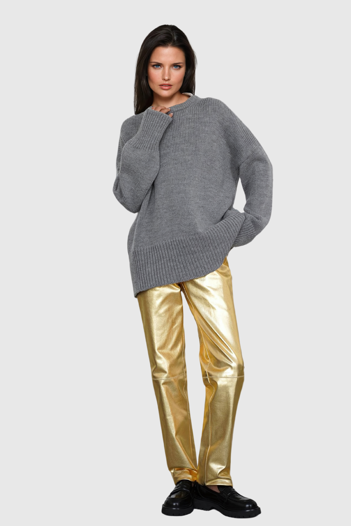Kshiti Metallic Pants In Gold