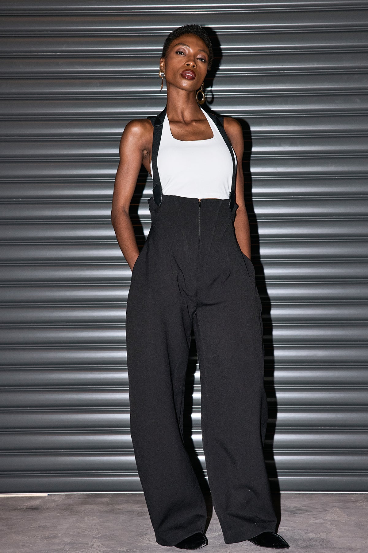 Luca Denim Corset Overalls