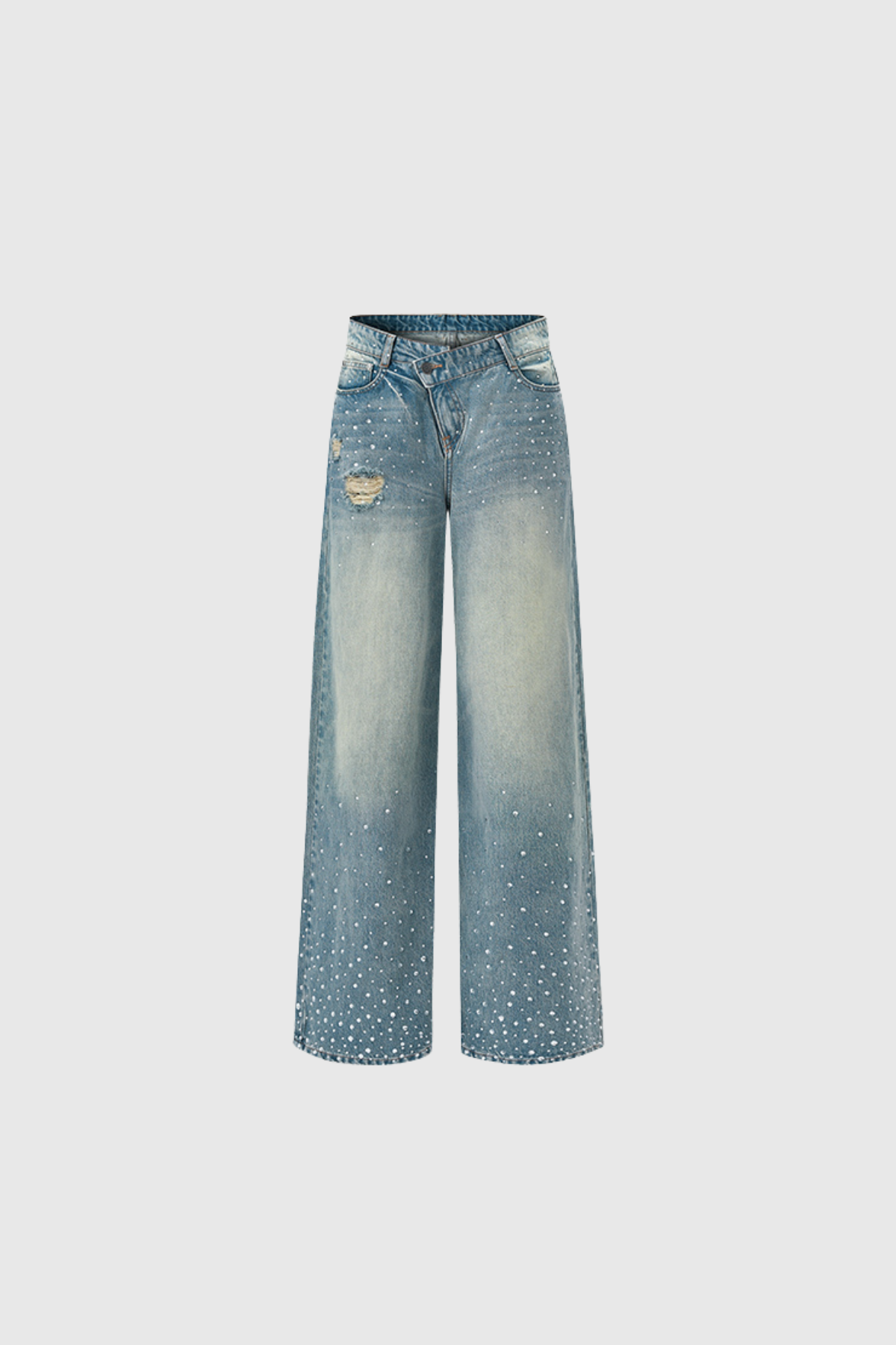 Wenche Rhinestone Wide Leg Jeans
