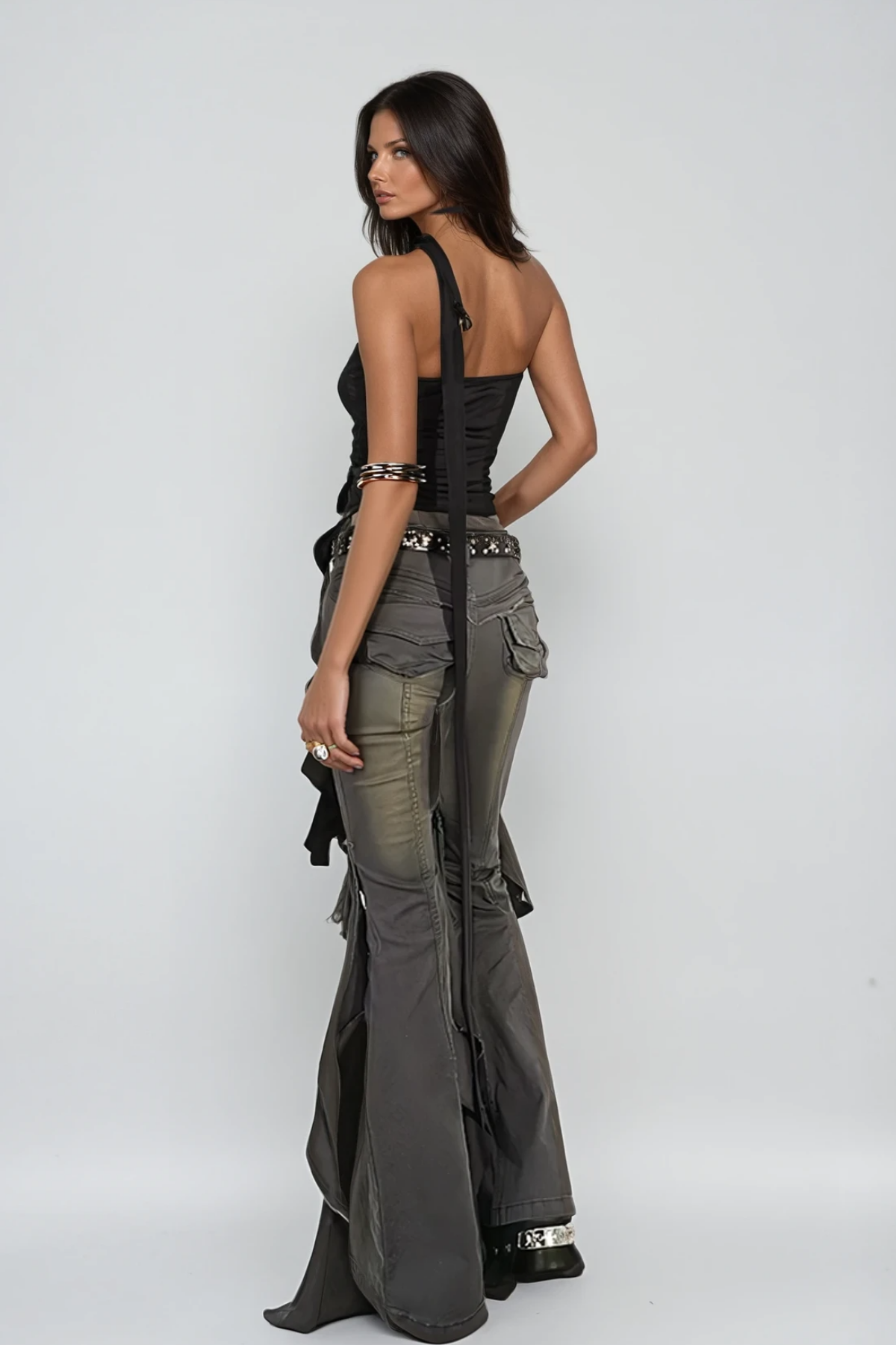 Zaher Ruffle Fringe Jeans