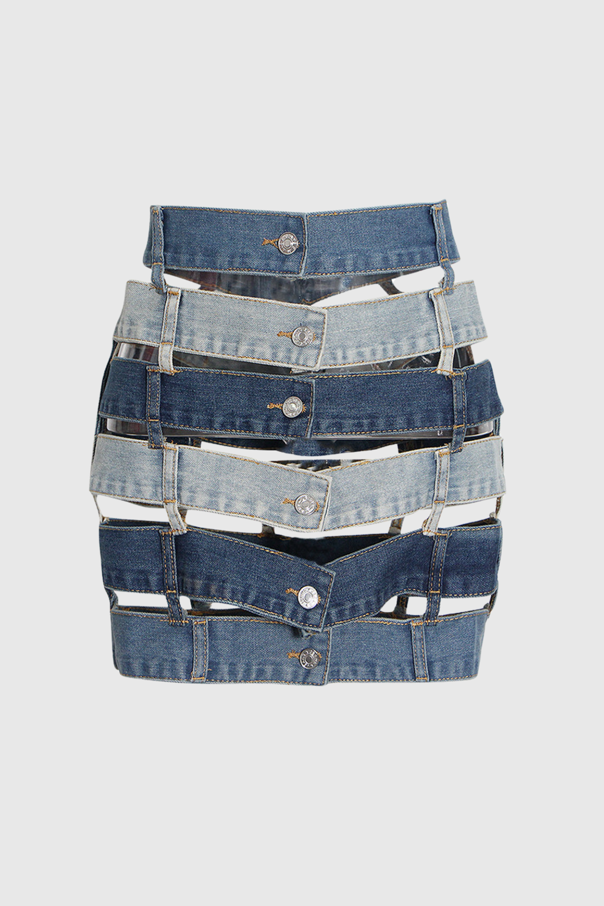 Zakhar Cutout Deconstruct Mini Skirt
