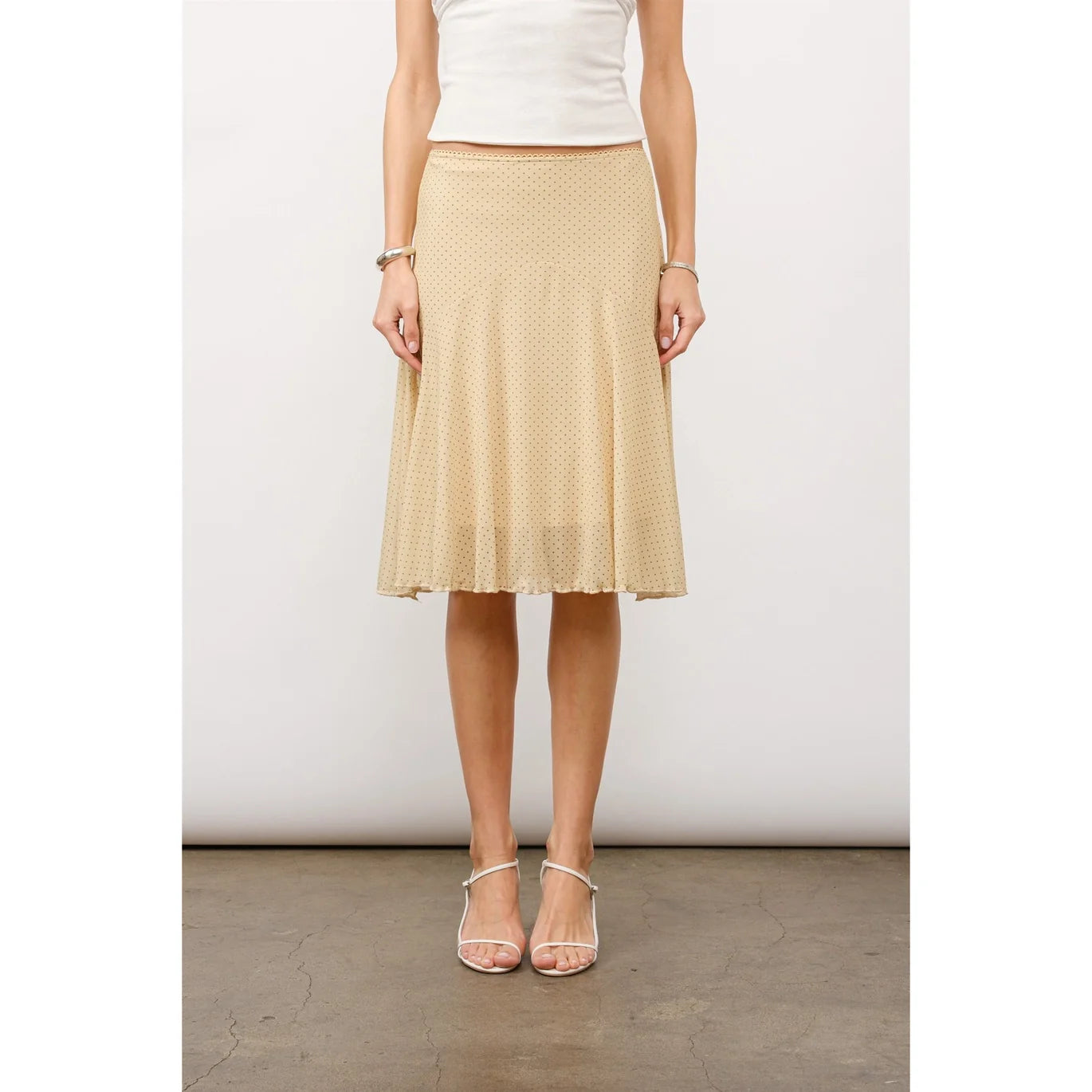 Polka Dot Skirt – Honey Beige (part of set)