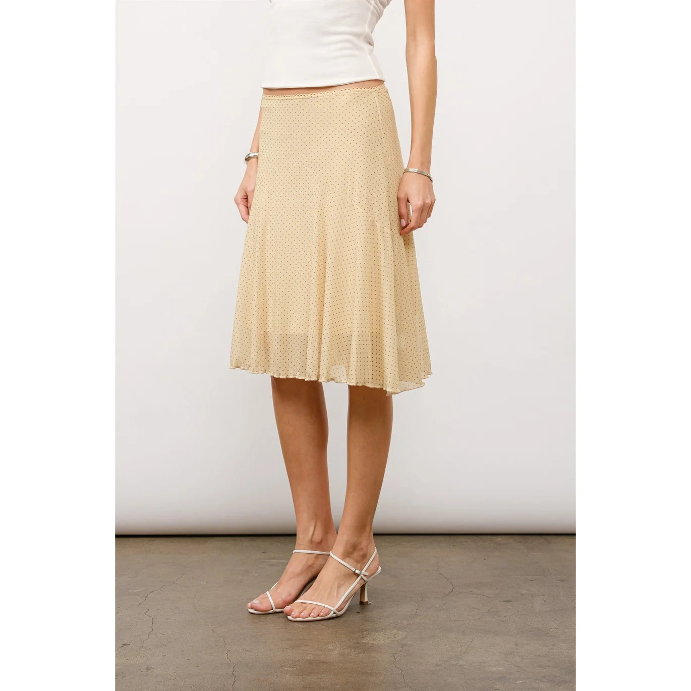 Polka Dot Skirt – Honey Beige (part of set)